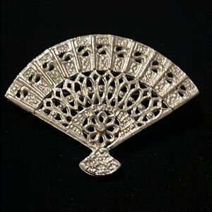 Silver Embedded Design Brooch